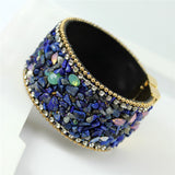 New Fashion Jewelry Woman Bangle Bracelet,Magnetic clasp High-grade Leather Crystal Stones Accessories