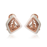 New Fashion Jewelry for Women Rose Gold Plated Stud Earrings for Vintage Double Earrings