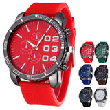 New Fashion Mens Stylish Luxury Huge Big Dial Silicone Band Quartz Wrist Watch Sports Watch