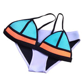 New Fashion Mesh Swimwear Women Sexy Neoprene Bikini Set Neoprene Swimsuit