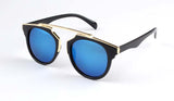 New Fashion Plastic Wrap Metal Cat Eye Glasses Vintage Sunglasses Women Men Brand Designer Coating sunglass