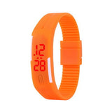 New Fashion Sport LED Watch Candy Color Silicone Rubber Touch Screen Digital Watches Waterproof Wristwatch Dress Bracelet