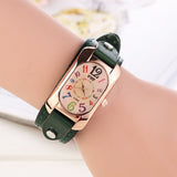 New Fashion Vintage Leather Bracelet Watch Women Wristwatch Ladies Quartz Watch Dress Watch