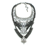 New Fashion Vintage Necklace Wholesale Women Crystal Mulit Layer Collar Costume Metal Chunky Statement Necklaces & Pendants