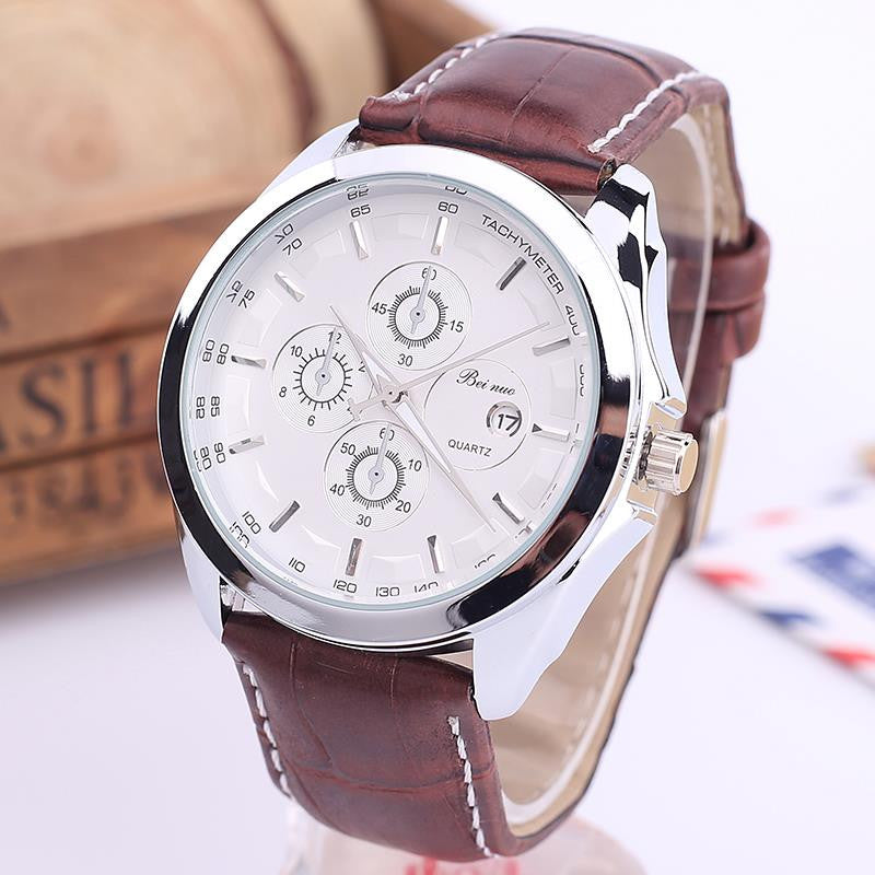 New Fashion Watches Men Luxury Brand Men Quartz Leather Strap Watches Relogio Masculino Male Casual Clock Military Watches