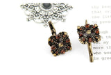 New Fashion Women Accessories Vintage Square Shaped Crystal Rhinestones Cute Drop Earrings Best Friends Gift