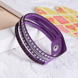 New Fashion Women Leather Bracelet Charm Bracelet