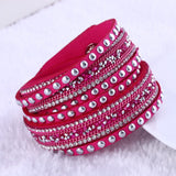 New Fashion leather bracelet Multilayer Rivet Bracelets For Women Bracelets & Bangles pulseras