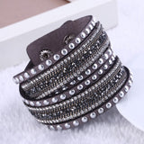 New Fashion leather bracelet Multilayer Rivet Bracelets For Women Bracelets & Bangles pulseras