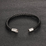 New Hot Fashion Jewelry Men's Bracelets Genuine Leather Stainless Steel Bracelet Man Gifts Vintage Creative Boutique 