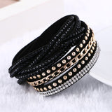New Hot Selling Fashion Leather Bracelet! Charm Bracelets Bangles For Women !Buttons Adjust Size