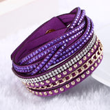 New Hot Selling Fashion Leather Bracelet! Charm Bracelets Bangles For Women !Buttons Adjust Size
