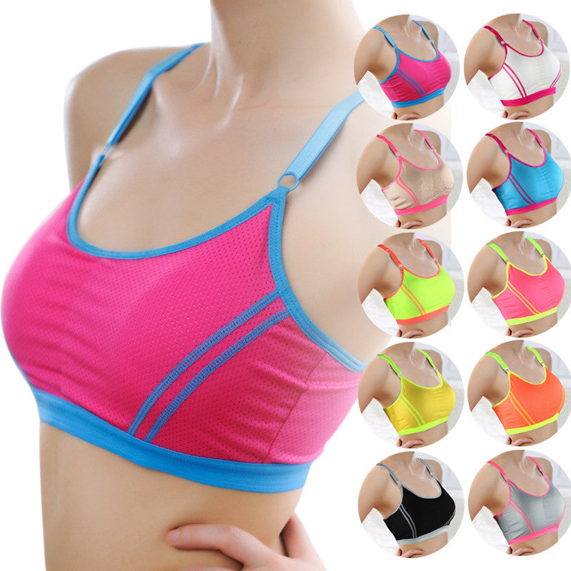 New Hot sale Slim Sexy Fitness keep fit Women Sports Athletic Solid Wrap Chest Strap Vest Tops Bra