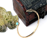 New Items Alloy Feather Antique Gold Filled Classic Vintage Bracelet Bangle 