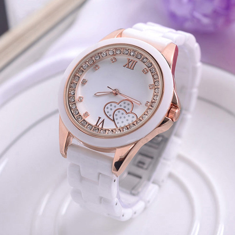 New Luxury Fashion Ladies Quartz Ceramic Watch Women Date Clock Female Wrist Casual Dress Watch Rose Gold Relogio Feminino