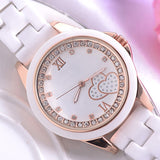 New Luxury Fashion Ladies Quartz Ceramic Watch Women Date Clock Female Wrist Casual Dress Watch Rose Gold Relogio Feminino