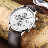Men's Watches New Fashion Luxury Top Brand GUANQIN Chronograph Male Dress Leather Belt Sports Clock Quartz Wrist Watches