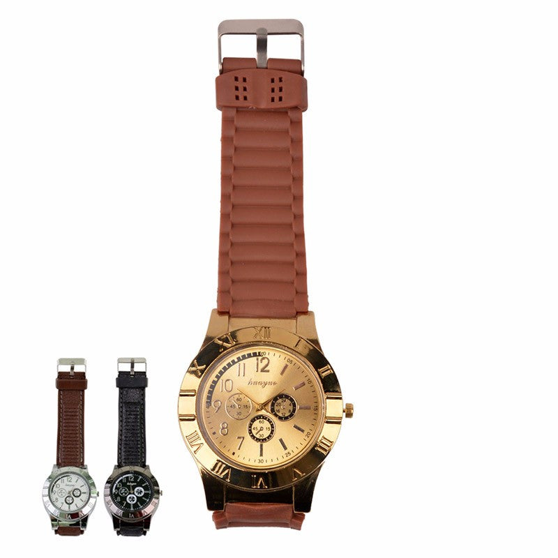 New Military Electronic Lighter Usb Quartz Watch Man Quartz Sports Cigarette Lighter Men Watches