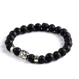 New Natural Stone bead Buddha Bracelets For Women and Men,Silver Buddha White bracelet,pulseras mujer Fine Jewelry