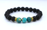 New Products Lava Stone Beads Natural Stone Bracelet Men Jewelry Stretch Yoga Bracelet