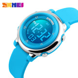 New SKMEI popular Brand children kids fashion Sports Watches Digital LED Wristwatches green blue white black rubber strap
