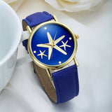 New Simple Style Women Casual Wristwatch Fashion Snowflake Leather Quartz Watch Ladies Dress Watch Relogio Feminino Clock