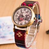 New Style Women Watch New Fashion Trendy Casual Watch Braid Multicolor Leather Quartz Watch Vintage Ethnic Wristwatch