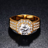 New Trendy Ring Silver Plated Square Shape Micro Pave AAA Cubic Zircon Brand Ring For Wedding Fine Jewelry 