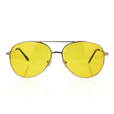 New Unisex Men Women Classic Gold Frame Night Vision Driving Frog Mirror Sunglasses