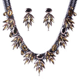 New Vintage Choker Fashion Statement Necklace New Luxury Exaggerated Crystal Stone Necklace 