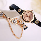New Women Dress Watches Quartz Wrist Watch 7 Colors Gold Watch Leather Bracelet Watch Women Top Brand Luxury Gift