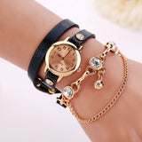 New Women Dress Watches Quartz Wrist Watch 7 Colors Gold Watch Leather Bracelet Watch Women Top Brand Luxury Gift