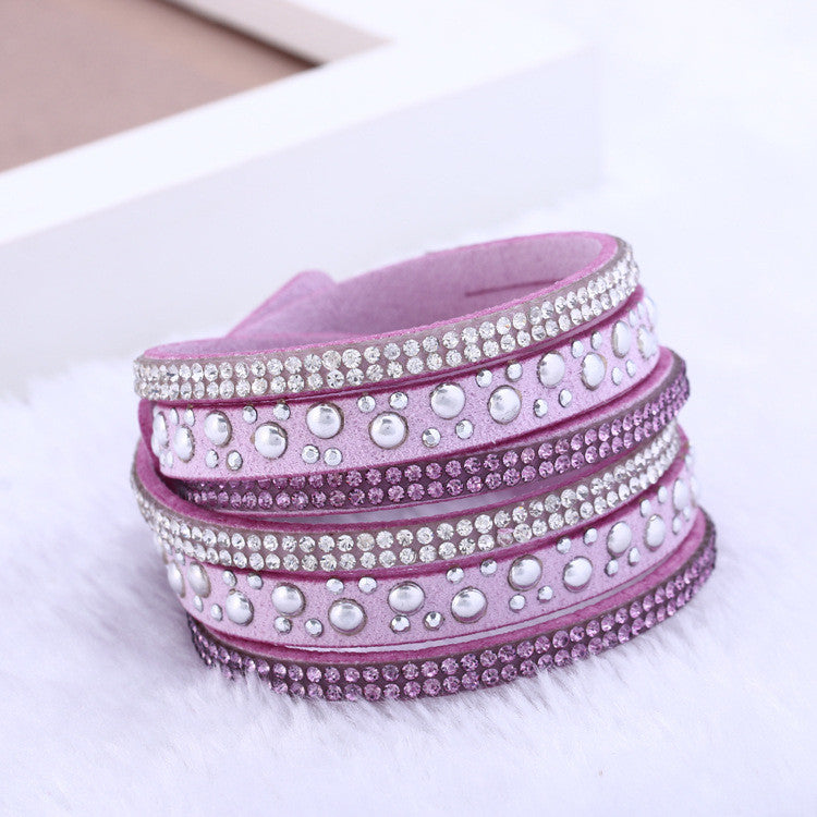 Fashion and personality leather bracelet multilayer bracelet women jewelry