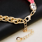 New gold chain Anchor bracelet leather bracelets pulsera ancla hot charm bracelet women pulseras mujer man jewelry