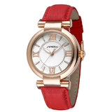 Newest Arrival SINOBI Brand Dress Watch for Women Leather Strap Gold Ladies Wristwatch Quartz Fashion Watches