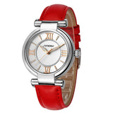 Newest Arrival SINOBI Brand Dress Watch for Women Leather Strap Gold Ladies Wristwatch Quartz Fashion Watches