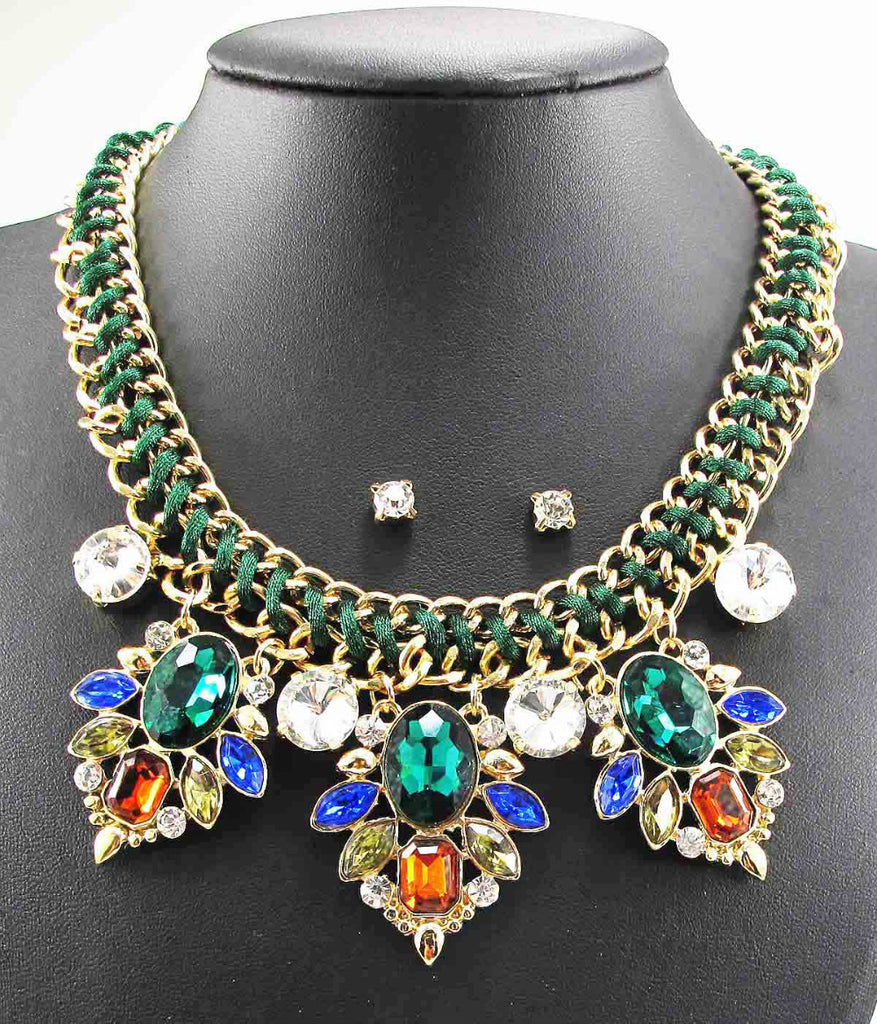Newest handmade popular Gorgeous Fashion Necklace Jewelry crystal Department Statement Necklace Women Choker Necklaces Pendants