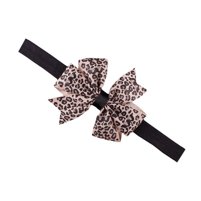 Newly Design Lovely Sweet Children's Elastic Force Hair Band Princess Baby Girl Round Dot Bowknot Leopard Hairband