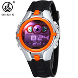 OHSEN Boys Kids Children Digital Sport Watch Alarm Date Chronograph 7 Colors LED Back Light Waterproof Wristwatch Student Clock