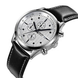 Ochstin Brand Watch Men Fashion Quartz Watches Relojes Hombre Genuine Leather Strap Wristwatches Chronograph Sport Watch Men