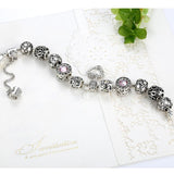 Original European Silver Plated Murano Glass Beads Charms Bracelet Fit Original Bracelet for Women Authentic Jewelry 