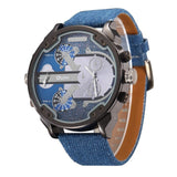 Oulm Exaggerated Large Big Watches Men Luxury Brand Unique Designer Quartz Watch Male Heavy Full Steel Leather Strap Wrist Watch