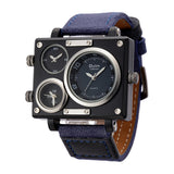 Oulm Fabric Strap Male Square Watch Mens Watches Top Brand Luxury Watches Famous Brand Designer Clock Casual Man 