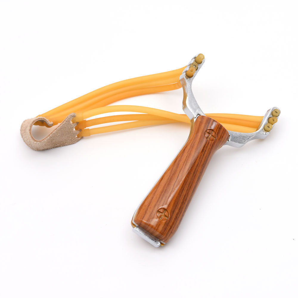 Outdoor Hunting Slingshot Aluminium Alloy Powerful Slingshot Bow Hunting Catapult with Rubber Band
