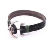 PU Leather Men Bracelet Jewelry Man Anchor Bracelet Wristband Wrap Charm Bracelet For Male Accessories Hand Cuff