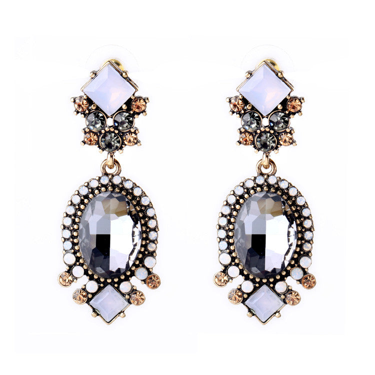 Party Luxury Cubic Zirconia Earrings Brinco Women Tide Clearly Brand Jewelry