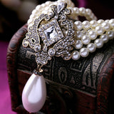Party Pop Noble Sparkly Dress Accessories High-end Multilayer Beads Chain Women Simulated Pearls Necklace