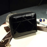 Patent Leather Women Short Wallets Ladies Small Wallet Zipper Roomy Coin Purse Female Credit Card Wallet Purses Money Bag