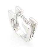 Platinum Filled 925 Sterling Silver RIng And Cubic Zirconia Ring Romantic Wedding Rings Jewelry