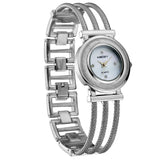 Popular Brand Female Clock Ladies Fashion Casual Quartz Watch Silver Stainless Steel Rhinestone Women Dress Watches Relogio